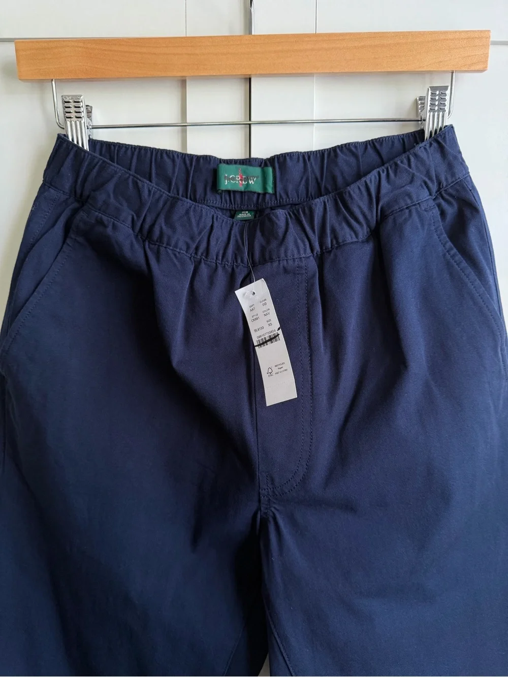 J.Crew Drawstring Pant in Stretch Cotton Blend in Navy Blue Size XS